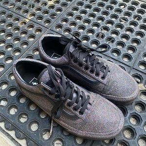 OLDSKOOL VANS RAINBOW BLACK GLITTER